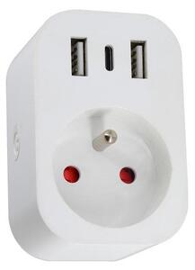 Immax NEO 07799L - Chytrá rozbočovací zásuvka 16A/230V + 2xUSB+1xUSB C Tuya