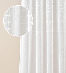 Room99 Záclona na pásce Marisa Tečky Barva: Bílá, Velikost: 140 x 280 cm