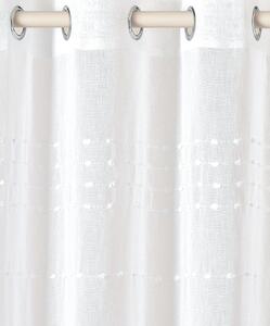 Room99 Záclona na kroužcích Marisa Tečky Barva: Krémová, Velikost: 140 x 250 cm