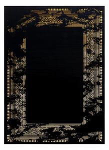 Koberec GLOSS 408C 86 Glamour - černý, zlatý