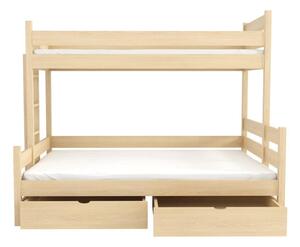 Patrová postel Albert Varianta: Pravá,, Borovice přírodní, 120x180 cm