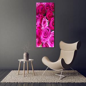 Vertikální Vertikální Foto obraz na plátně do obýváku Růžové růže ocv-119338760