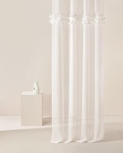 Room99 Záclona na kroužcích Frilla s volánky Jednobarevná Barva: Bílá, Velikost: 140 x 250 cm