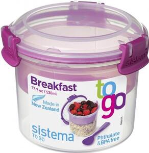 Snídaňový box Sistema Breakfast To Go 530ml Barva: fialová