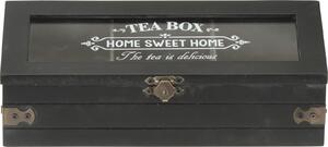 Dřevený organizér na čaj, Home Styling Collection Barva: Černá