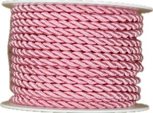 Provázek kroucený TwistCord Soft Pink růžová 3mm x 4m (5,- Kč/m)