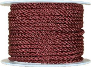 Provázek kroucený TwistCord Burgundy bordó 3mm x 4m (5,- Kč/m)
