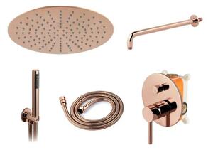 Rea Lungo - Podomítkový sprchový set, růžová-zlatá, REA-P4111