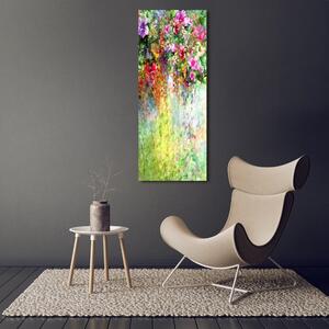 Vertikální Fotoobraz na skle Barevné květiny osv-120811758