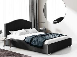 Čalouněná postel MILA 90x200 cm Odstín látky: Černá (Trinity 16) - eTapik