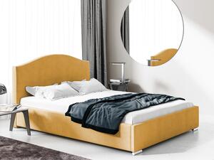 Čalouněná postel MILA 90x200 cm Odstín látky: Žlutá (Trinity 18) - eTapik