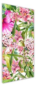 Vertikální Fotoobraz na skle Tropické květiny osv-120878549