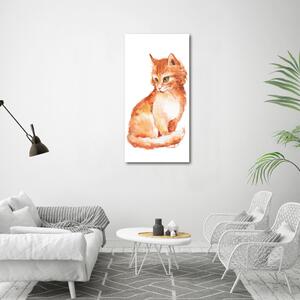 Vertikální Foto-obrah sklo tvrzené Červená kočka osv-120895228