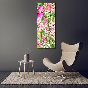 Vertikální Fotoobraz na skle Tropické květiny osv-120878549