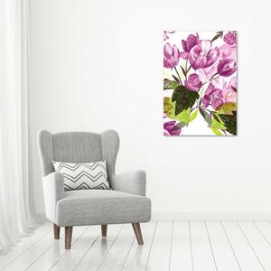 Vertikální Foto obraz na plátně Fialové květiny ocv-121115706