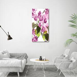 Vertikální Foto obraz skleněný svislý Fialové květiny osv-121115706