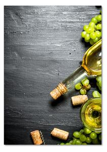 Vertikální Foto obraz skleněný svislý Hrozny a víno osv-120971469