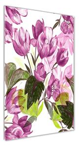 Vertikální Foto obraz skleněný svislý Fialové květiny osv-121115706