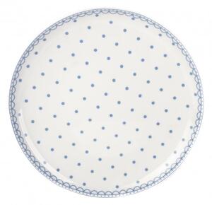 Porcelánový talíř mělký, Thun, Tom, Modré puntíky, 26 cm