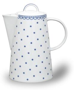 Porcelánová kávová konvice, Thun, TOM - modré puntíky, 1,2 l