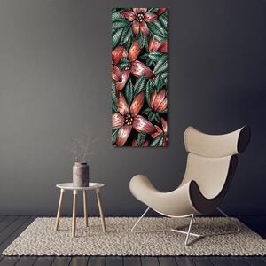 Vertikální Fotoobraz na skle Tropické květiny osv-121456307