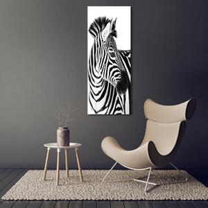 Vertikální Foto obraz na plátně Zebra na sněhu ocv-121577688