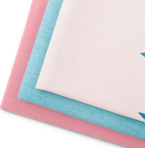Sada bavlněných ručníků 50x70 cm 3 ks. Tyrkysovo – růžové listy SABRIE