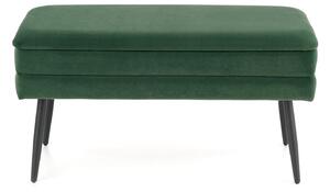 Čalouněná lavice s úložnou funkcí Zelená EDMES