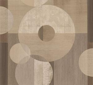 Geometrická vliesová obrazová tapeta na zeď, béžová, hnědá, IMD28142, Imani, Decoprint
