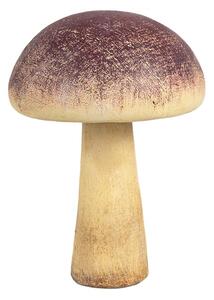 Plastová dekorace houba s fialovým širokým kloboukem – 11x16 cm