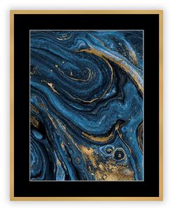 Obraz Abstract Blue&Gold II 40 x 50 cm