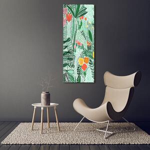 Foto obraz akrylový vertikální Tropické květiny oav-129882311