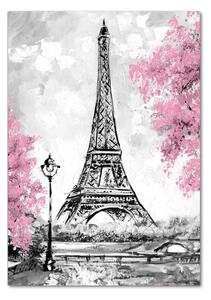 Vertikální Fotoobraz na skle Eiffelová věž Paříž osv-129898169
