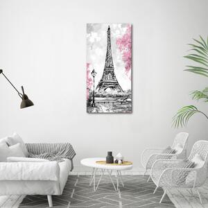 Vertikální Fotoobraz na skle Eiffelová věž Paříž osv-129898169