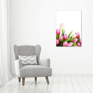 Vertikální Foto obraz na plátně Růžové tulipány ocv-138798865