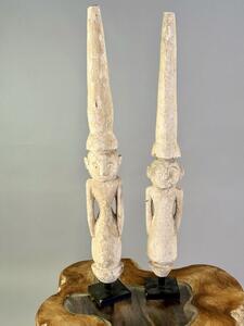 Ručně vyřezávaná dřevěná figurka z Bornea – 80 cm, Kalimantan