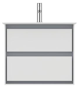 Ideal Standard Connect Air- Skříňka pod umyvadlo 60cm, 2 zásuvky, Lesklý bílý + matný světle šedý lak E0818KN