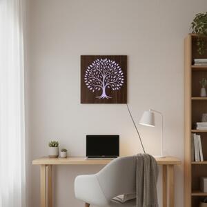 LED obraz Strom života – dřevěný obraz s podsvícením | SENTOP LED0561