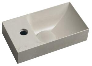 SAPHO - PICCOLINO betonové umývátko 30,8x17cm, baterie vlevo, písková PK30014