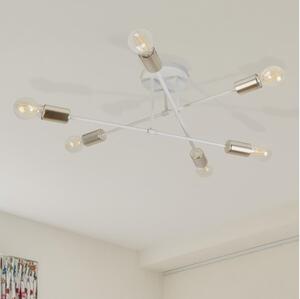 Přisazený lustr CAMBRIDGE 6xE27/15W/230V mosaz/bílá