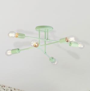 Přisazený lustr CAMBRIDGE 6xE27/15W/230V zelená
