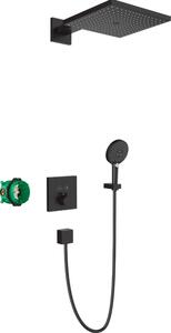 Hansgrohe Raindance E - Sprchový systém pro podomítkovou instalaci s termostatem Select, matná černá 27939670