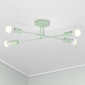 Přisazený lustr CAMBRIDGE 4xE27/15W/230V zelená