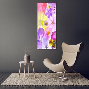 Vertikální Fotoobraz na skle Barevné květiny osv-161285503