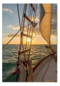 Vertikální Foto obraz fotografie na skle Jachta na moři osv-166132688