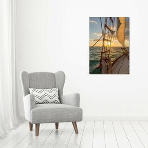 Vertikální Foto obraz canvas Jachta na moři ocv-166132688