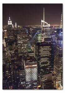 Vertikální Foto obraz fotografie na skle Nový York noc osv-178269078