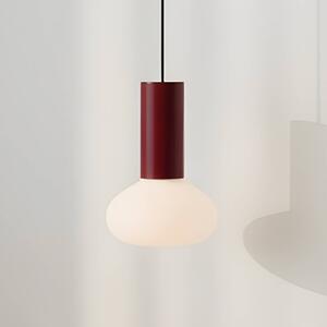 ALDEX Závěsné světlo Flo, červené, 1 žárovka, sklo, stmívatelný, Červená, Obývací pokoj / jídelna, kov, Design