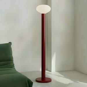 ALDEX Stojací lampa Flo, červená, výška 138 cm, 1 žárovka, sklo, Červená, Obývací pokoj / jídelna, kov, Design