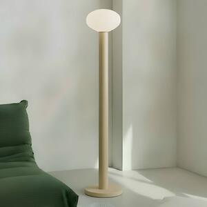 ALDEX Stojací lampa Flo, béžová, výška 138 cm, 1 žárovka, sklo, Krémová / jantar, Obývací pokoj / jídelna, kov, Design